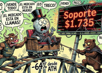 Ethereum se aferra a los 1.740 dólares mientras el volumen de operaciones se desvanece.