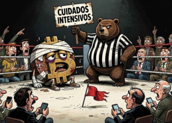 Bitcoin lucha por mantenerse en los 64.000 dólares mientras su volumen se desploma un 40%