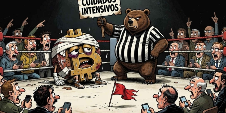 Bitcoin lucha por mantenerse en los 64.000 dólares mientras su volumen se desploma un 40%