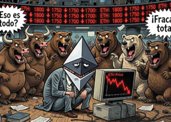 Ethereum se aferra a los 1.800 dólares mientras su volumen de transacciones cae en picado un 38%