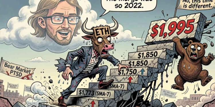 Ethereum supera los 1,800 dólares y se enfrenta a barreras cruciales tras un impresionante rally del 15% en solo dos semanas.