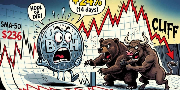 Bitcoin Cash se encuentra en la cuerda floja a $241: ¿puede su escaso volumen amenazar el repunte de julio de 2026?
