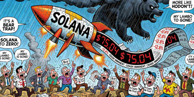 Solana se desploma un 53% en un año: ¿Es este el momento del rebote con el precio en torno a los $75?