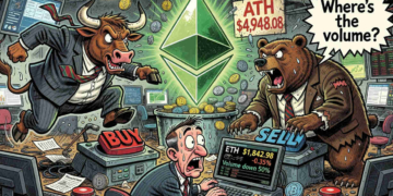 Ethereum se mantiene por debajo de los USD $1.850: ¿se avecina una ruptura tras la caída del volumen?