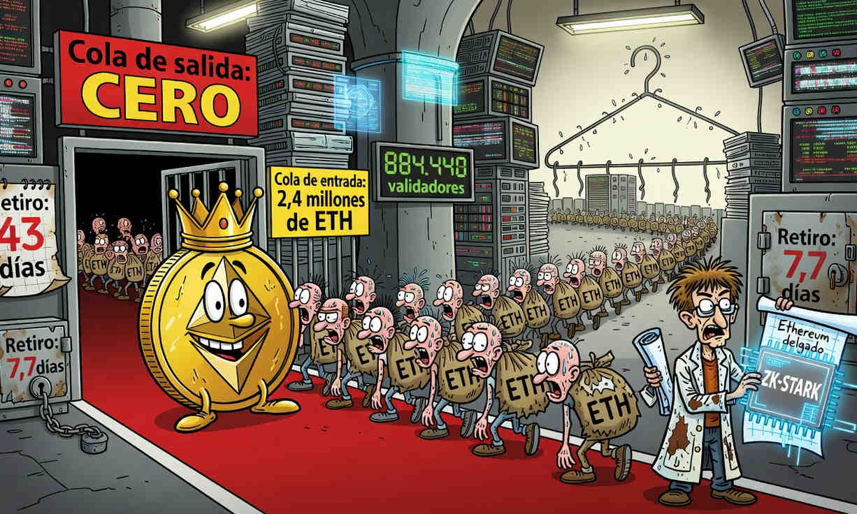 El validador de Ethereum alcanza un hito: ¡sin colas mientras 2,4 millones de ETH aguardan su entrada! 1 El validador de Ethereum alcanza un hito: ¡sin colas mientras 2,4 millones de ETH aguardan su entrada!