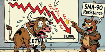 Ethereum se desploma un 1.71% y enfrenta un crucial examen de su soporte el 24 de julio de 2026.
