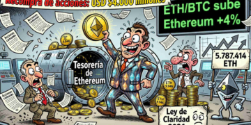 Bitmine acumula cerca de 10.000 ETH y lanza una ambiciosa recompra de acciones por 6,1 millones.