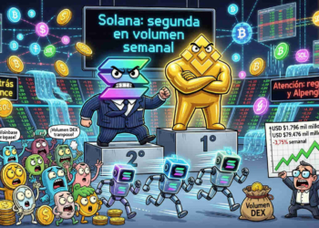Las DEX de Solana desplazan a gigantes como Bybit, Coinbase y Kraken en el volumen semanal de operaciones.