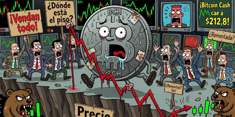 Bitcoin Cash lucha por mantener los 210 dólares en medio de la incertidumbre del mercado sobre su futuro.