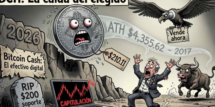 La dramática caída de Bitcoin Cash: ¿qué la empuja por debajo de los $210? 1 La dramática caída de Bitcoin Cash: ¿qué la empuja por debajo de los $210?