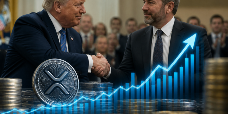 El gesto de Trump hacia Garlinghouse en la cumbre cripto dispara XRP un 30%