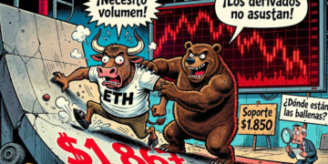 Ethereum se tambalea en los $1.867 tras la caída del soporte de $1.900: ¿qué le espera?