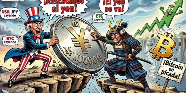 Estados Unidos sorprende al mercado al adquirir yenes tras 28 años y Bitcoin se resiente.
