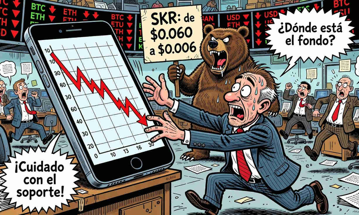 El token SKR de Solana Mobile Seeker se desploma un 34% desde su debut y se aferra a un soporte clave en $0,006. 1 El token SKR de Solana Mobile Seeker se desploma un 34% desde su debut y se aferra a un soporte clave en $0,006.