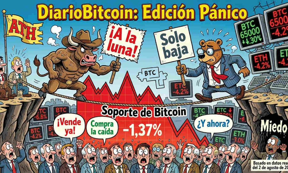 La caída del Bitcoin del 1,37% desafía un soporte crucial en un escenario de escasa liquidez. 1 La caída del Bitcoin del 1,37% desafía un soporte crucial en un escenario de escasa liquidez.