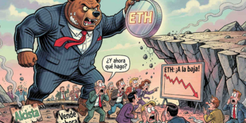 Ethereum sufre una caída del 1,53% y se aferra al soporte de los 1.824,99 dólares.