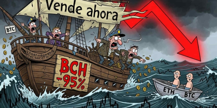 Bitcoin Cash sufre una caída del 2,3% y alcanza niveles no vistos desde 2026.