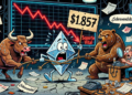 Ethereum se tambalea en su resistencia crucial mientras el volumen de operaciones se desmorona.
