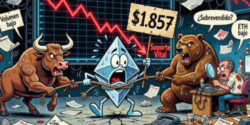 Ethereum se tambalea en su resistencia crucial mientras el volumen de operaciones se desmorona.