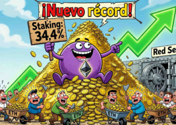 Ethereum rompe récord: el 34,4% de su oferta ya está en staking.