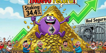 Ethereum rompe récord: el 34,4% de su oferta ya está en staking.