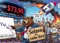 Solana pierde un 74% de su valor desde su pico histórico y lucha por mantenerse por encima de los $73,66.