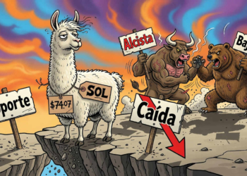 Solana (SOL) experimenta un ligero repunte y se fija en $74,07 el 5 de agosto de 2026.