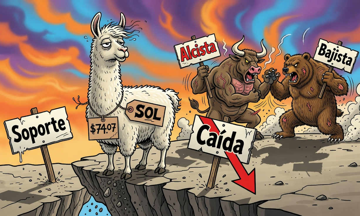 Solana (SOL) experimenta un ligero repunte y se fija en $74,07 el 5 de agosto de 2026. 1 Solana (SOL) experimenta un ligero repunte y se fija en $74,07 el 5 de agosto de 2026.