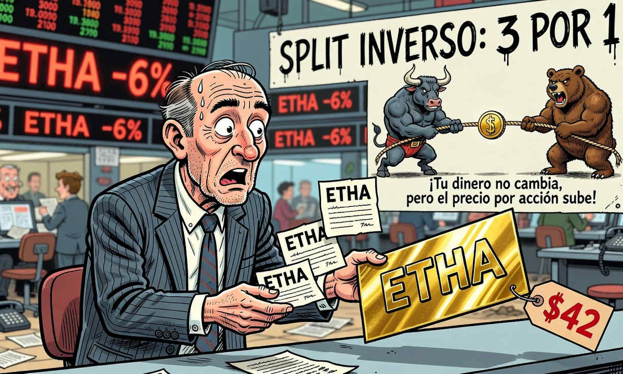 BlackRock sorprende al anunciar un drástico split inverso de 1 por 3 en su ETF de Ethereum este octubre 1 BlackRock sorprende al anunciar un drástico split inverso de 1 por 3 en su ETF de Ethereum este octubre
