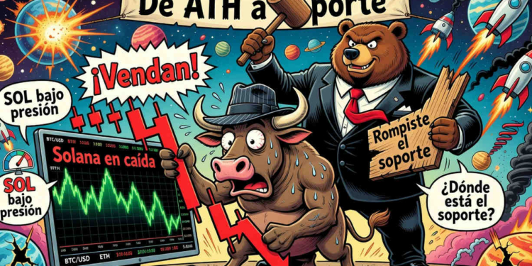 Solana se desploma a niveles no vistos en 14 meses y los optimistas se desvanecen al perder el soporte de los 73 dólares.
