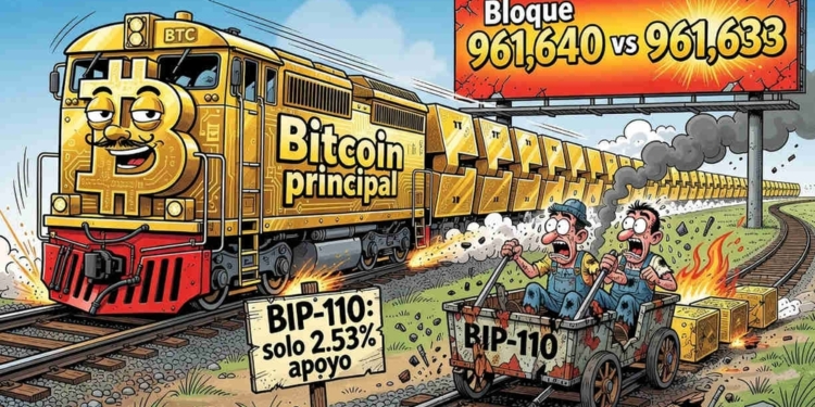 La división de Bitcoin: BIP-110 lucha por sobrevivir con un apoyo del 2,53%