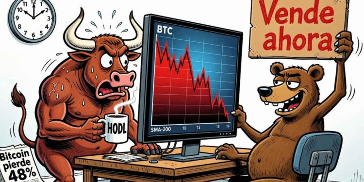 Bitcoin se aferra a su estabilidad tras un asombroso descenso del 48% desde su pico histórico.