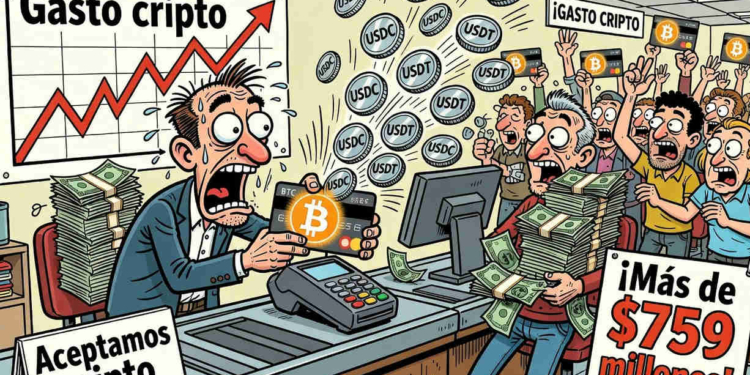 El uso de tarjetas de criptomonedas alcanza los 759 millones de dólares y las stablecoins marcan el ritmo del mercado.