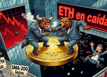 Ethereum se desploma un 1,86% y se aproxima a un nivel de soporte vital de 1.855,58 dólares.