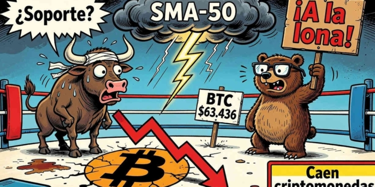 Bitcoin se desploma a $63.436: ¿Fin del soporte en un día marcado por la venta masiva?