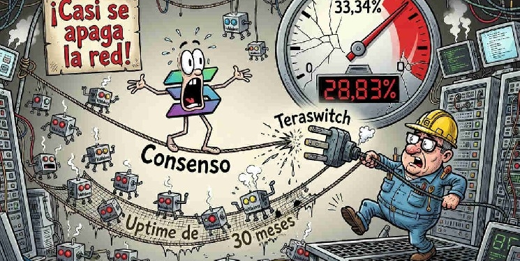Solana casi rompe su racha de 30 meses por un inesperado error en Teraswitch 1 Solana casi rompe su racha de 30 meses por un inesperado error en Teraswitch