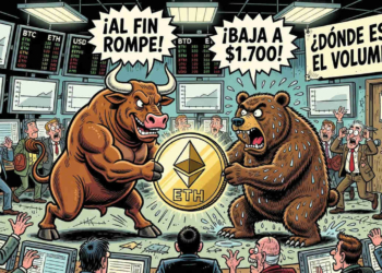Ethereum lucha por mantenerse en $1.883 mientras el volumen se hunde un 54%