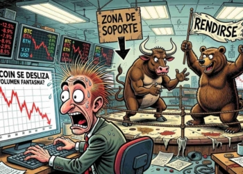 Bitcoin se desploma hacia un punto crítico tras romper la barrera de los 50 días.