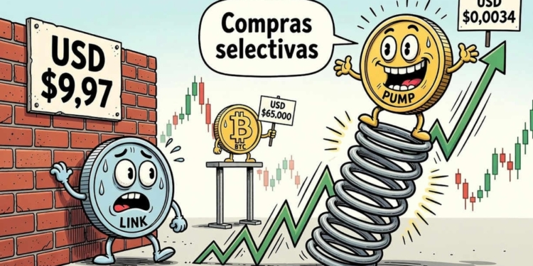 LINK y PUMP sorprenden al mercado mientras Bitcoin se mueve en torno a los 65.000 dólares 1 LINK y PUMP sorprenden al mercado mientras Bitcoin se mueve en torno a los 65.000 dólares