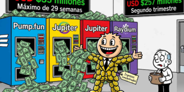 Solana sorprende al rozar los 35 millones de dólares semanales gracias a sus dApps