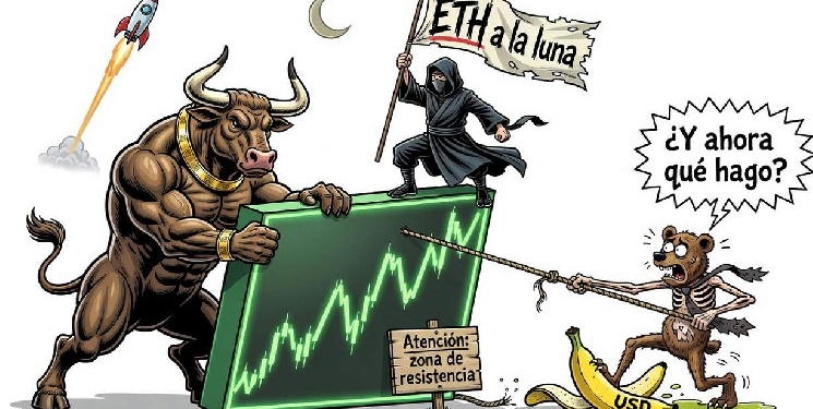 Ethereum se dispara un 4,72 % y convierte los 2.500 dólares en la batalla decisiva del mercado cripto