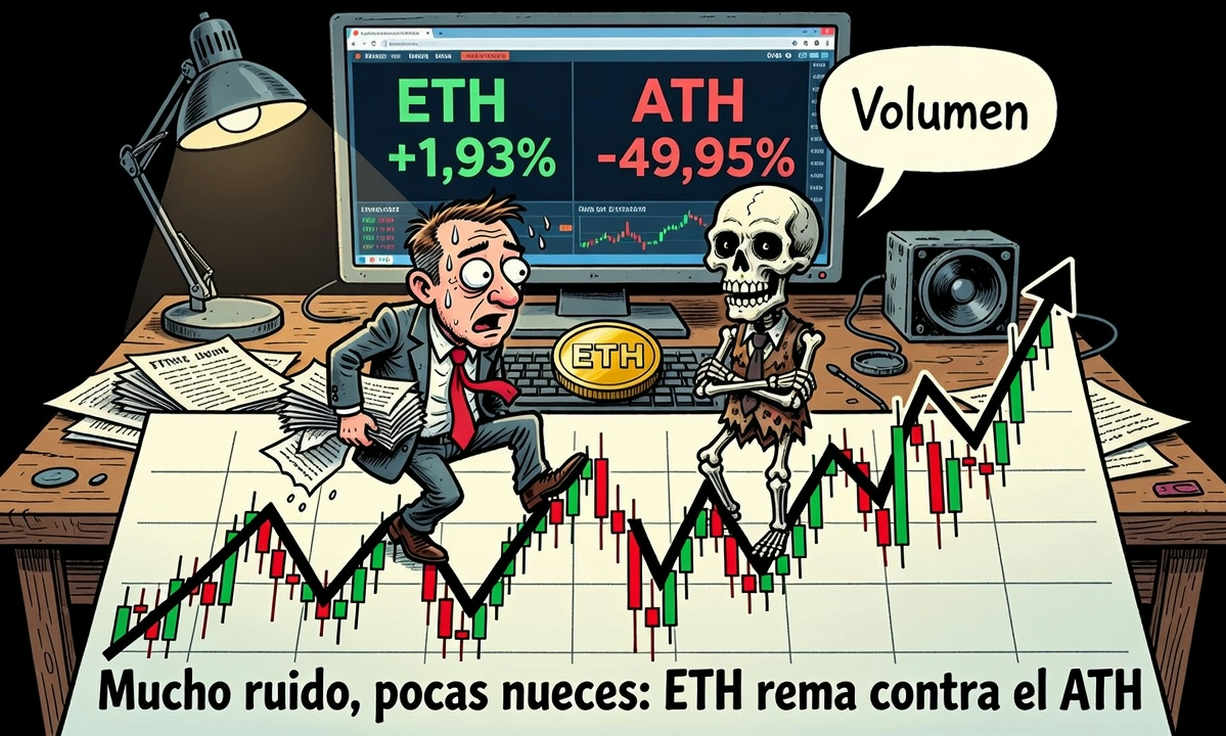 Ethereum rebota un 1,93% hasta los 2.476,28 dólares, pero aún sigue a la mitad de su máximo histórico 1 Ethereum rebota un 1,93% hasta los 2.476,28 dólares, pero aún sigue a la mitad de su máximo histórico