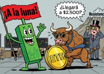 Ethereum sube 1,41% y afronta resistencia clave en USD 2.511