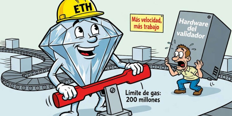 Glamsterdam busca elevar el límite de gas de Ethereum a casi 200M