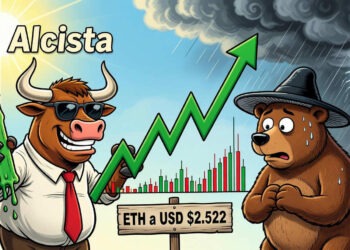 Ethereum supera los USD 2.520 tras subir 2,52% por el repunte global