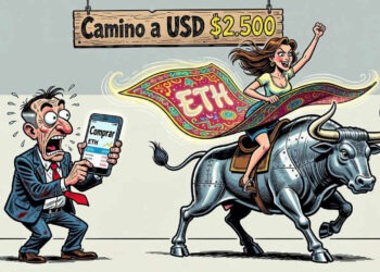 Ethereum se consolida sobre USD 2.490 con volumen casi 50% mayor
