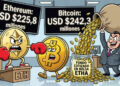 ETF de Ethereum captan USD 225,8 millones y casi igualan a Bitcoin 9 ETF de Ethereum captan USD 225,8 millones y casi igualan a Bitcoin