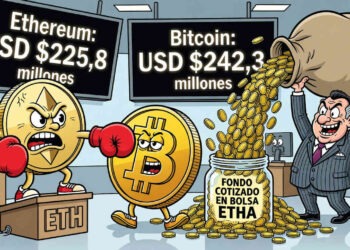 ETF de Ethereum captan USD 225,8 millones y casi igualan a Bitcoin