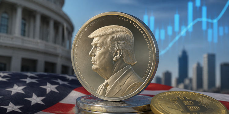 Trump, primer presidente de EE. UU. en activo en una moneda de 1 dólar