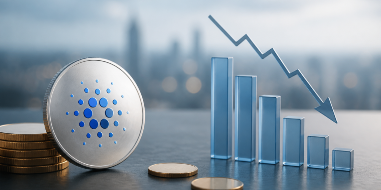 Cardano: comisiones cubren 0,7% del staking; transacciones caen 72%